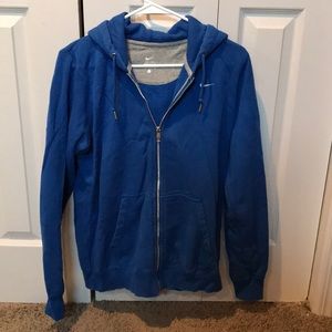 Royal blue Nike zip-up sweatshirt